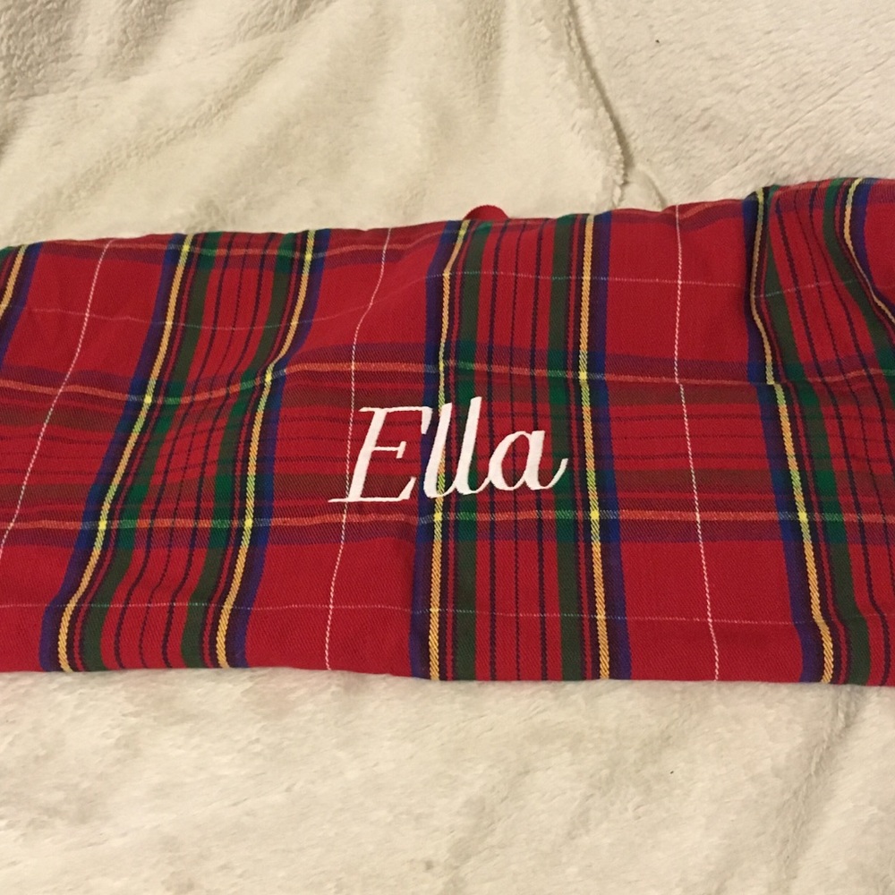 Lands End Home Plaid Laundry Bag